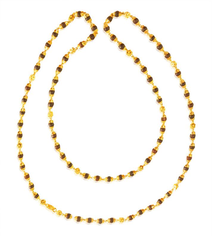 22 Karat Gold Tulsi Mala - ChLo23589 - [Necklace ( Chains) > 22Kt Long ...