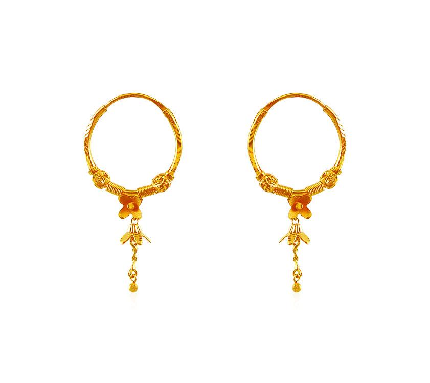 Gold Hoop Earrings - ErHp18619 - [Earrings > Hoop Earrings]