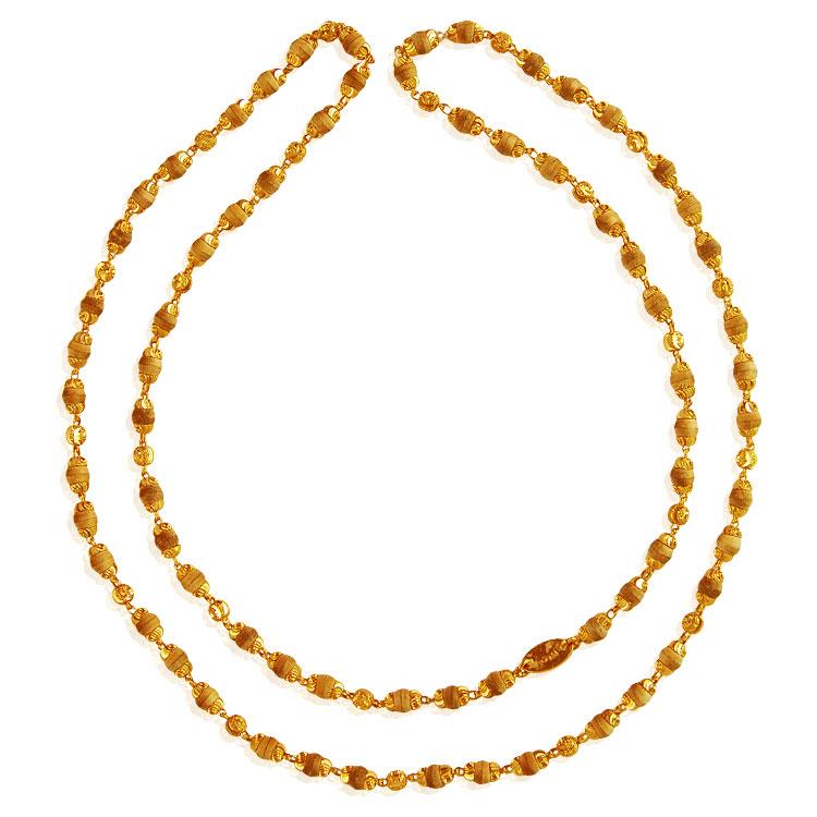 22 Karat Gold White Tulsi Mala - ChLo20260 - [Necklace ( Chains) > 22Kt ...