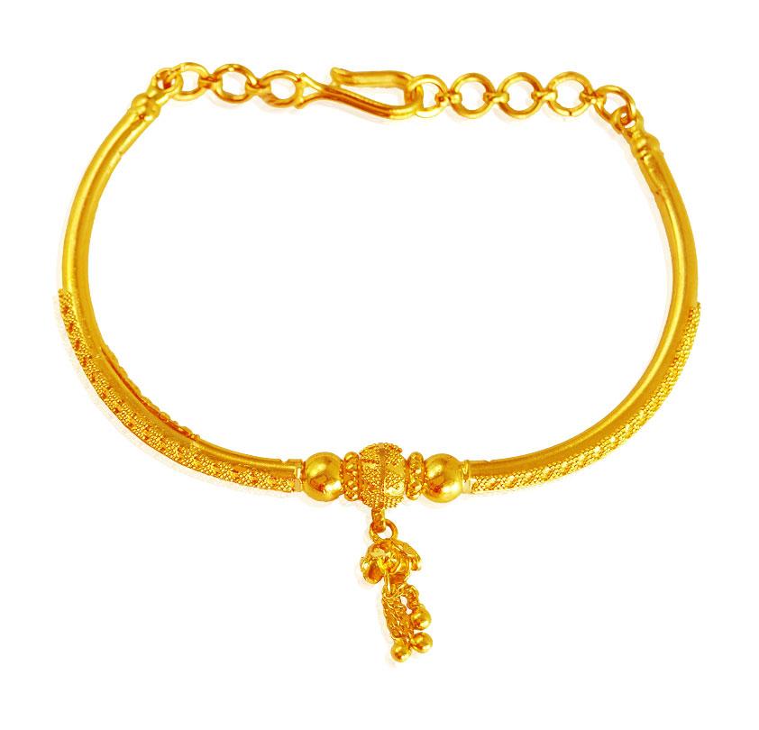 22 Karat Gold Bangles Bracelet - brla20065 - [Bracelets > Ladies Bracelets]