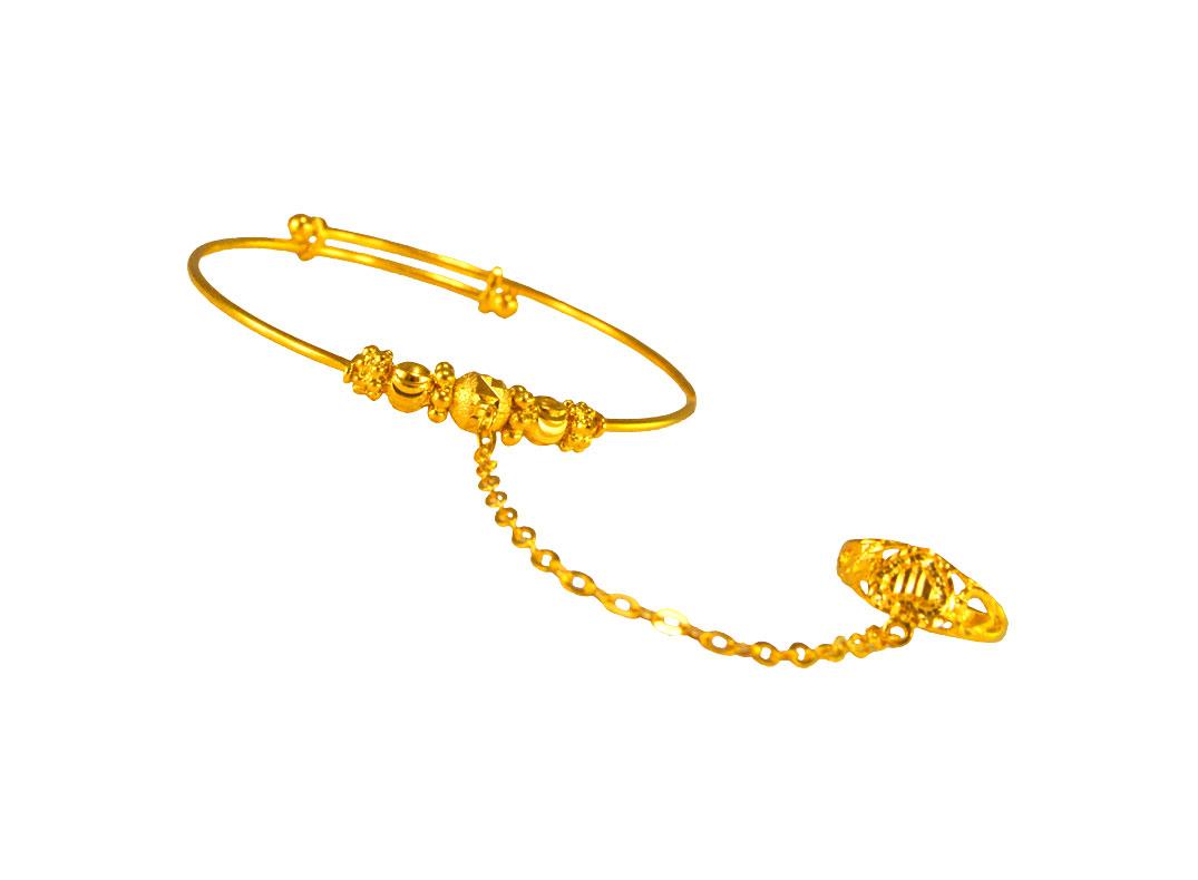 22k Rudraksha Baby Bracelet 6.7g | OM Jewellers