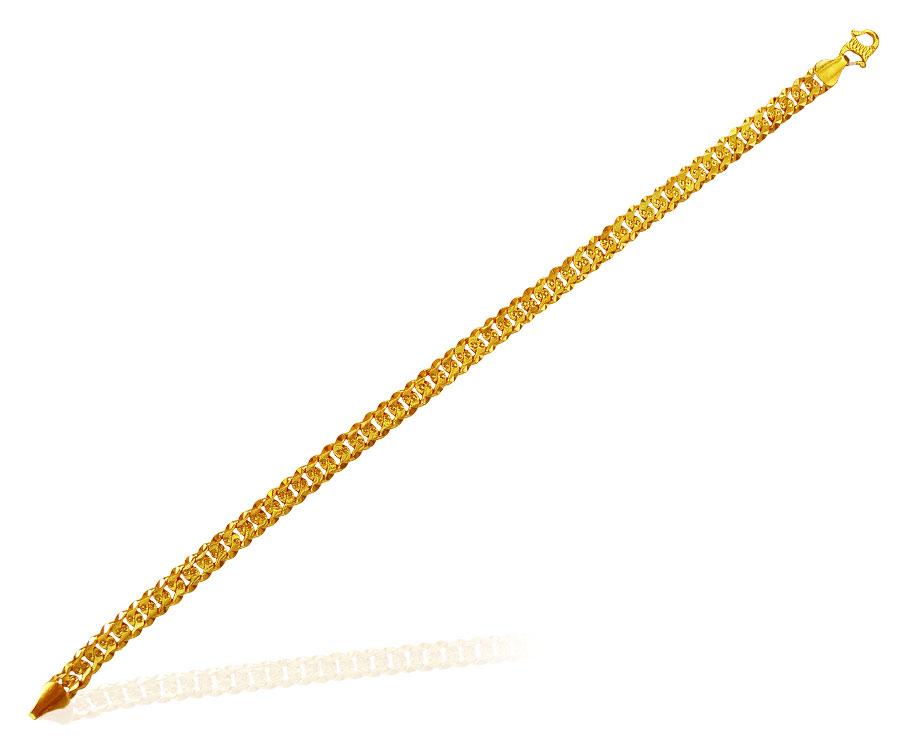 22kt Gold Mens Bracelet - BrMb20308 - [Bracelets > Men`s Bracelets]